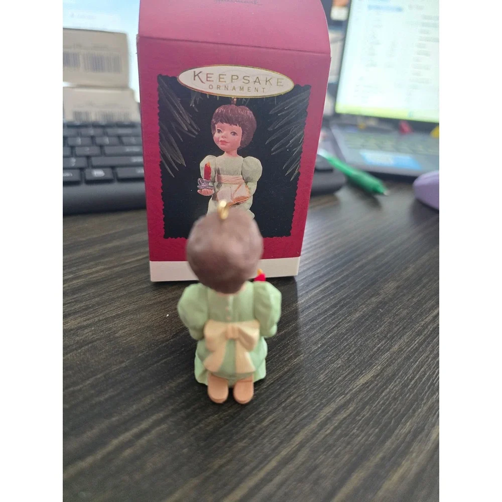 Hallmark Keepsake Ornament 1996 Prayer for Peace Joyce Lyle Vintage‎ Girl Green
